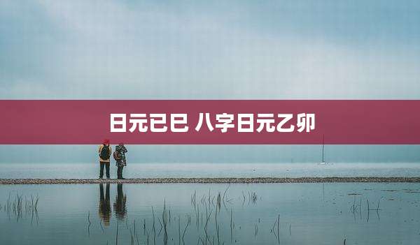 日元已巳 八字日元乙卯