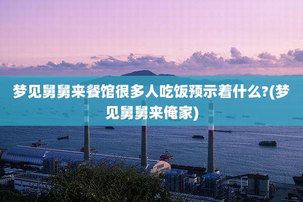 梦见舅舅来餐馆很多人吃饭预示着什么?(梦见舅舅来俺家)