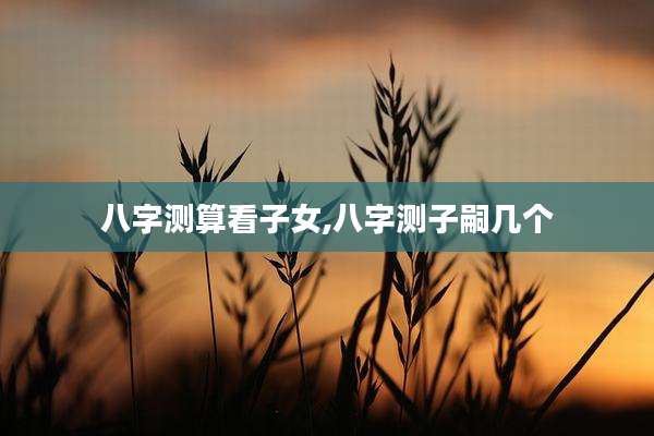 八字测算看子女,八字测子嗣几个