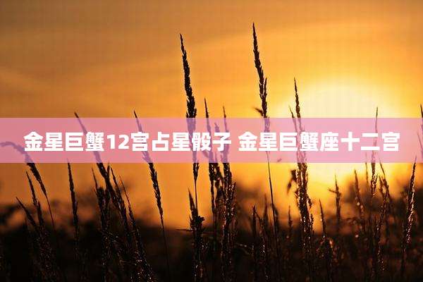 金星巨蟹12宫占星骰子 金星巨蟹座十二宫