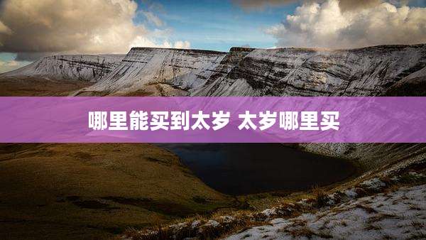 哪里能买到太岁 太岁哪里买