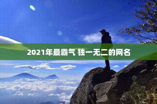 2021年最霸气 独一无二的网名