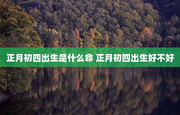 正月初四出生是什么命 正月初四出生好不好