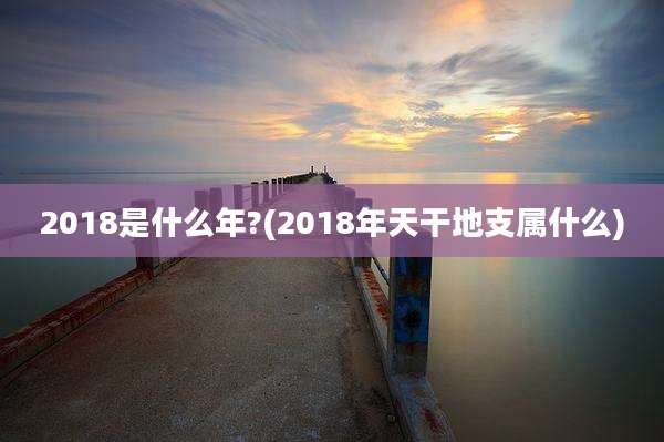 2018是什么年?(2018年天干地支属什么)