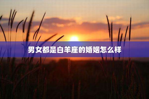 男女都是白羊座的婚姻怎么样