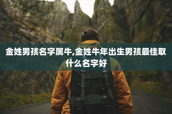 金姓男孩名字属牛,金姓牛年出生男孩最佳取什么名字好