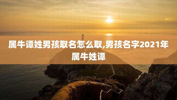 属牛谭姓男孩取名怎么取,男孩名字2021年属牛姓谭