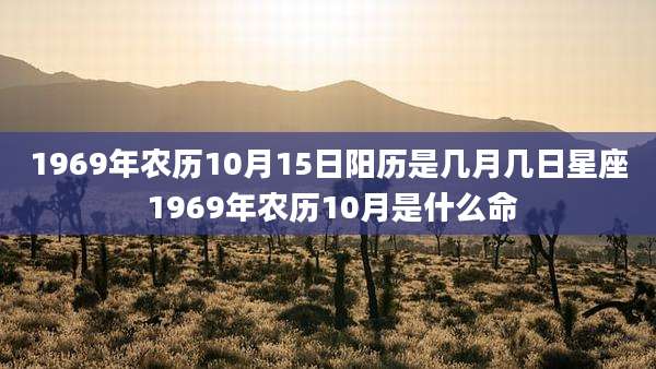 1969年农历10月15日阳历是几月几日星座 1969年农历10月是什么命