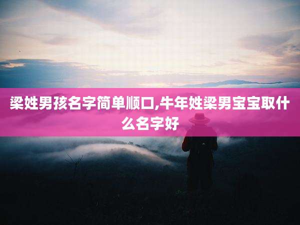 梁姓男孩名字简单顺口,牛年姓梁男宝宝取什么名字好