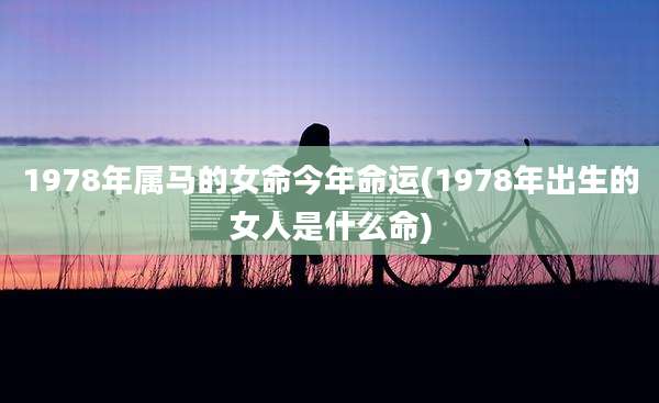 1978年属马的女命今年命运(1978年出生的女人是什么命)
