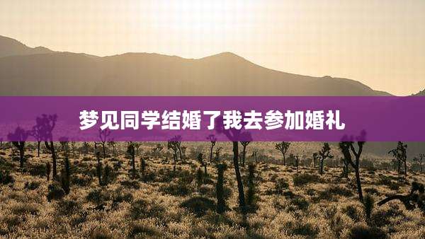 梦见同学结婚了我去参加婚礼