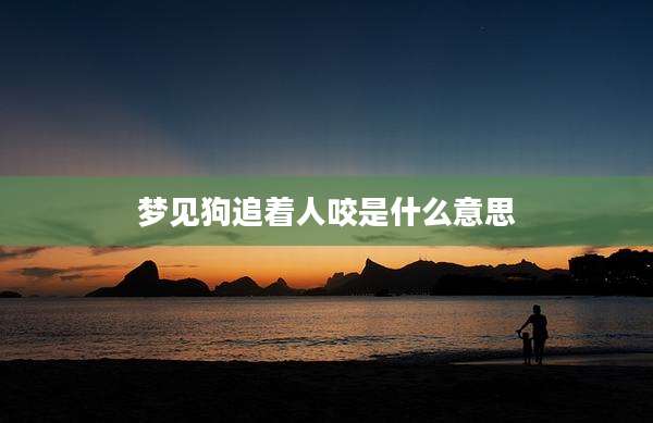 梦见狗追着人咬是什么意思