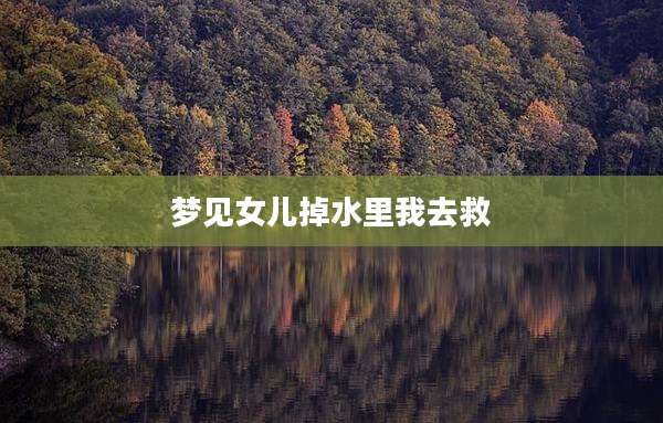 梦见女儿掉水里我去救