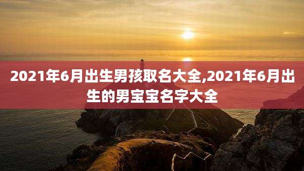 2021年6月出生男孩取名大全,2021年6月出生的男宝宝名字大全