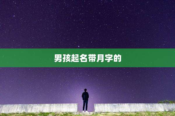 男孩起名带月字的