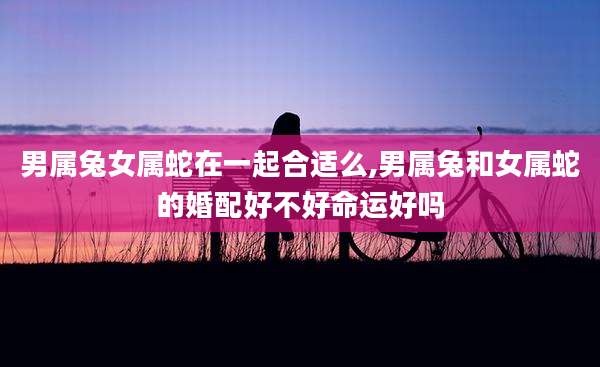 男属兔女属蛇在一起合适么,男属兔和女属蛇的婚配好不好命运好吗