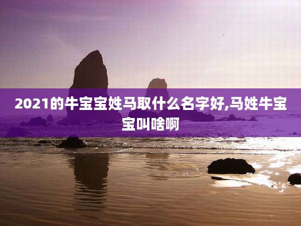 2021的牛宝宝姓马取什么名字好,马姓牛宝宝叫啥啊