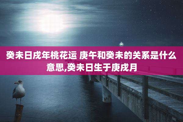 癸未日戌年桃花运 庚午和癸未的关系是什么意思,癸未日生于庚戌月
