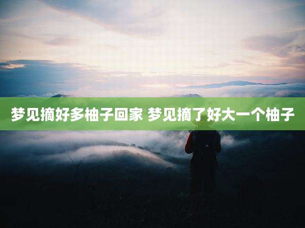 梦见摘好多柚子回家 梦见摘了好大一个柚子