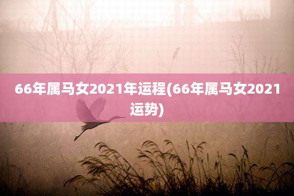 66年属马女2021年运程(66年属马女2021运势)