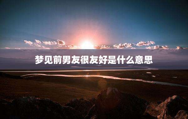 梦见前男友很友好是什么意思