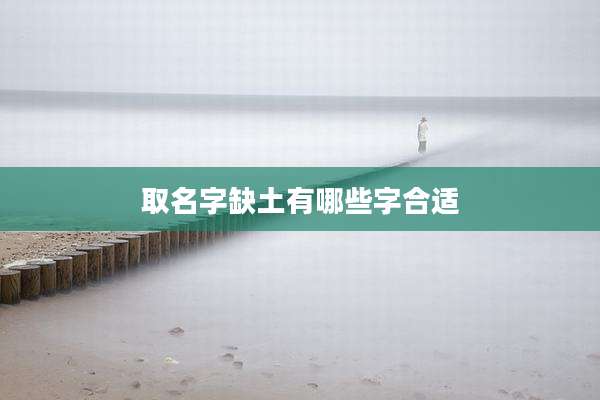 取名字缺土有哪些字合适