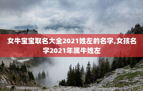 女牛宝宝取名大全2021姓左的名字,女孩名字2021年属牛姓左