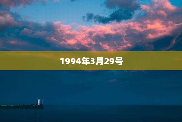1994年3月29号