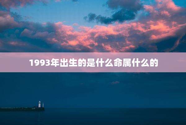 1993年出生的是什么命属什么的