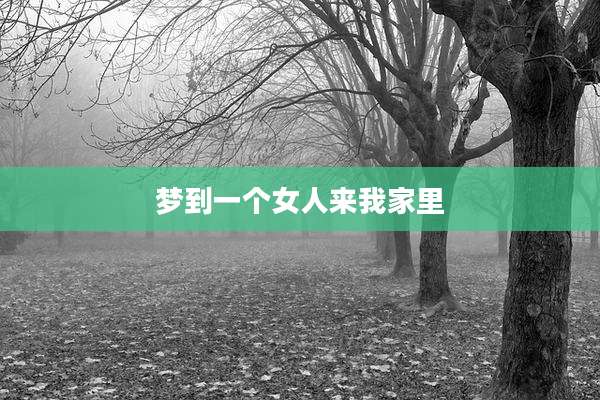 梦到一个女人来我家里