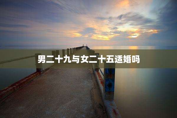 男二十九与女二十五适婚吗