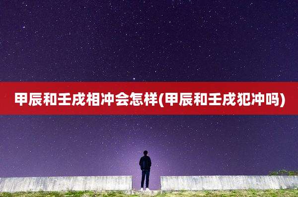 甲辰和壬戌相冲会怎样(甲辰和壬戌犯冲吗)