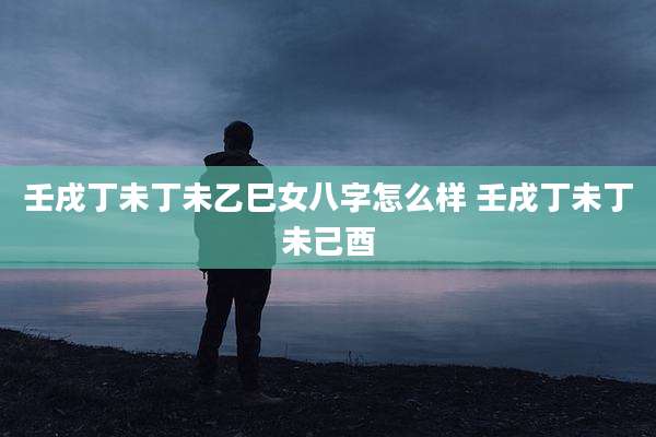 壬戌丁未丁未乙巳女八字怎么样 壬戌丁未丁未己酉