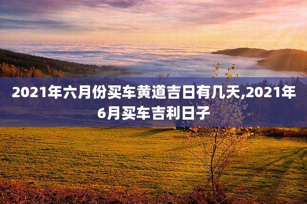 2021年六月份买车黄道吉日有几天,2021年6月买车吉利日子