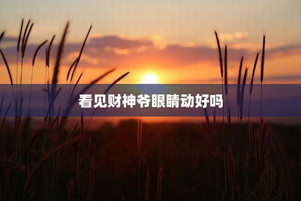 看见财神爷眼睛动好吗