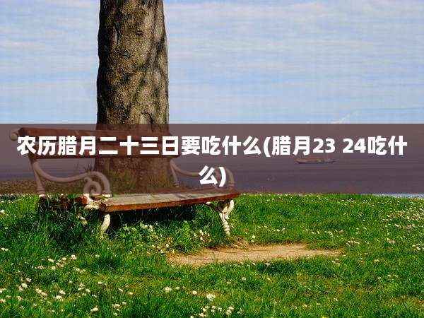 农历腊月二十三日要吃什么(腊月23 24吃什么)