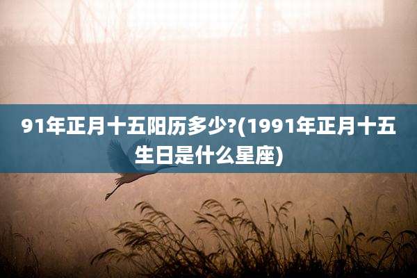 91年正月十五阳历多少?(1991年正月十五生日是什么星座)