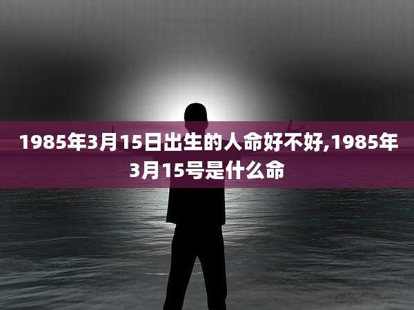 1985年3月15日出生的人命好不好,1985年3月15号是什么命