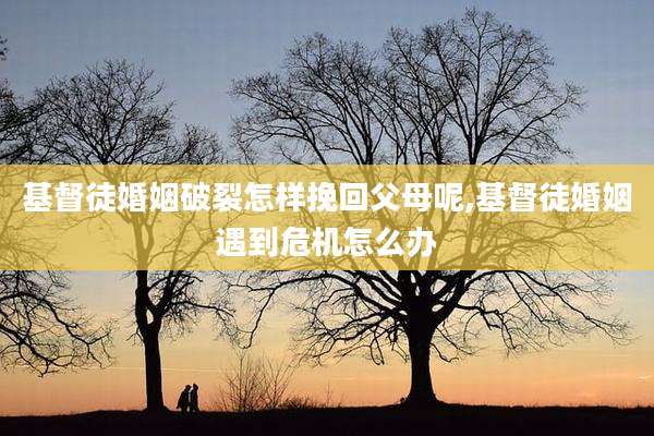 基督徒婚姻破裂怎样挽回父母呢,基督徒婚姻遇到危机怎么办