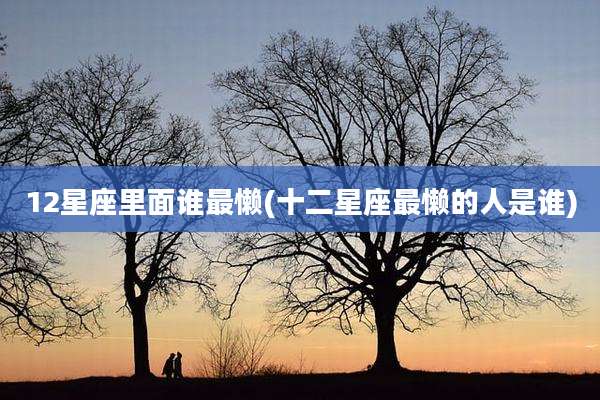 12星座里面谁最懒(十二星座最懒的人是谁)