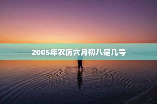 2005年农历六月初八是几号