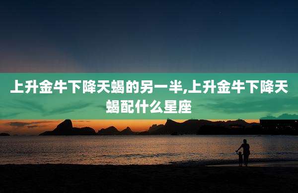 上升金牛下降天蝎的另一半,上升金牛下降天蝎配什么星座
