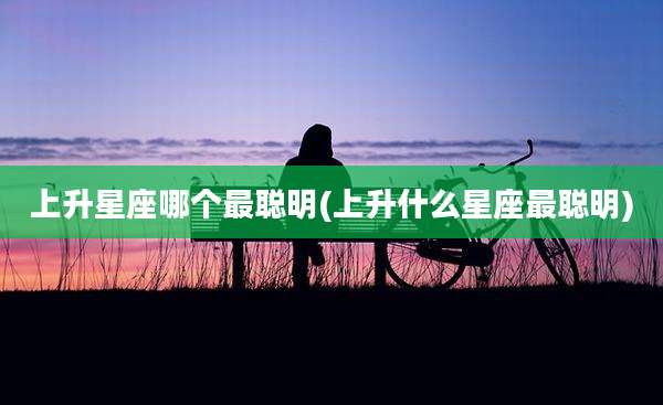 上升星座哪个最聪明(上升什么星座最聪明)