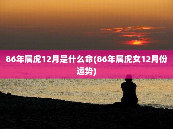 86年属虎12月是什么命(86年属虎女12月份运势)