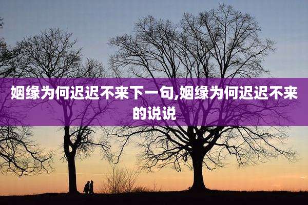 姻缘为何迟迟不来下一句,姻缘为何迟迟不来的说说