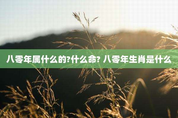 八零年属什么的?什么命? 八零年生肖是什么