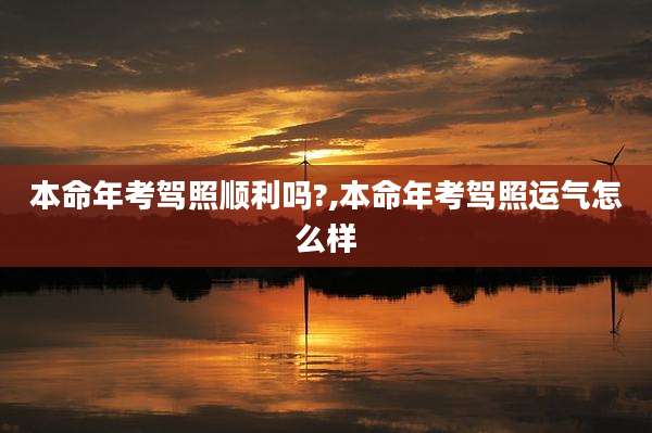 本命年考驾照顺利吗?,本命年考驾照运气怎么样