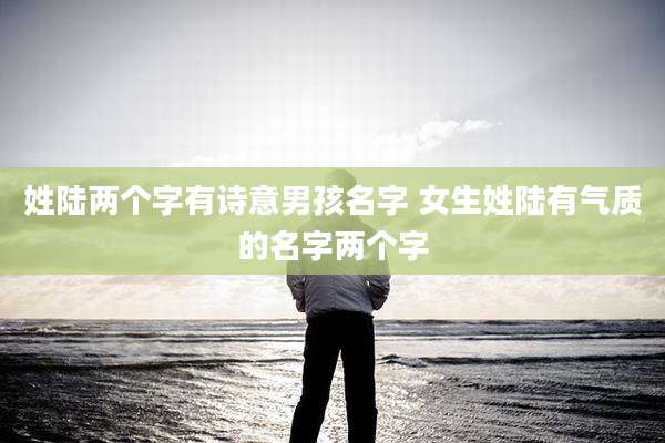 姓陆两个字有诗意男孩名字 女生姓陆有气质的名字两个字