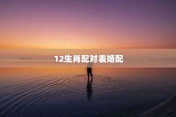 12生肖配对表婚配