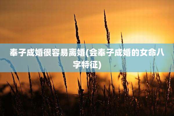 奉子成婚很容易离婚(会奉子成婚的女命八字特征)